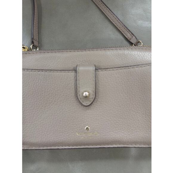 Kate Spade Larchmont Avenue Alegra Wallet or Small Crossbody bag Taupe - Picture 2 of 7